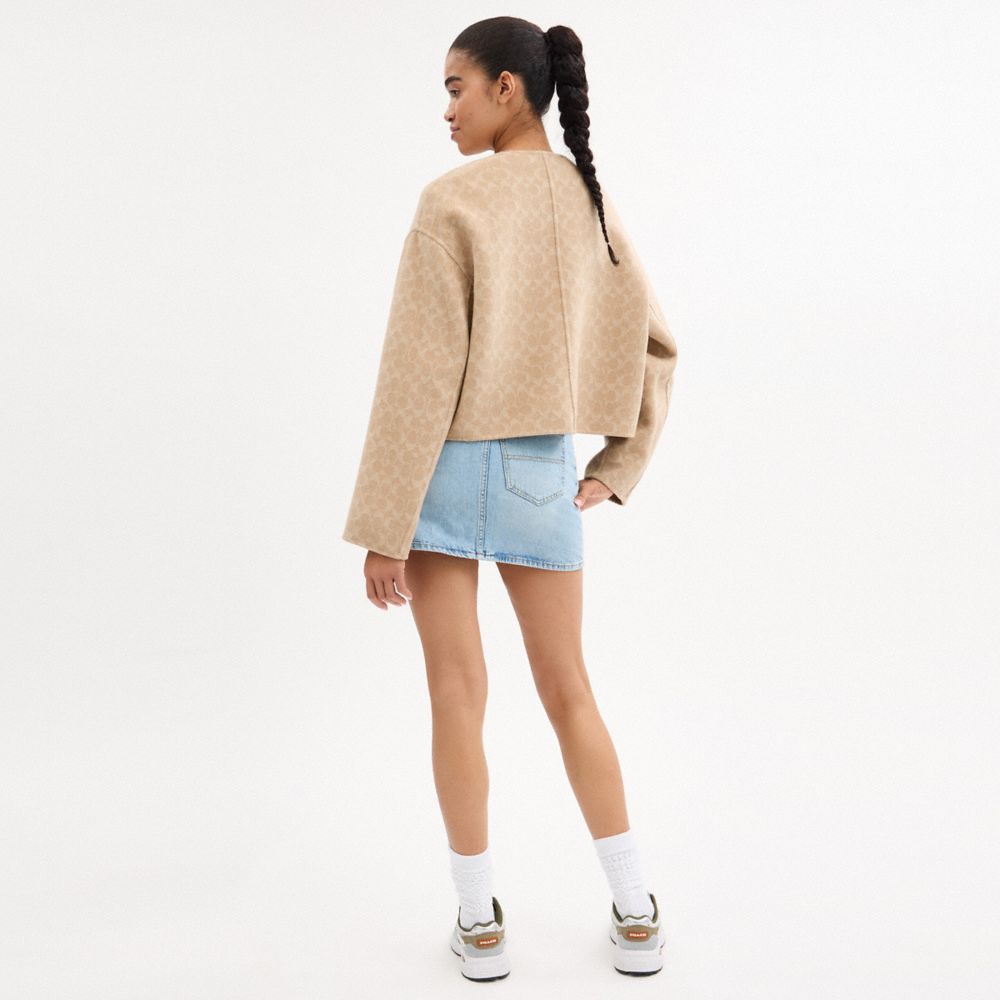 COACH®,Reversible Short Wool Coat,,Scale View