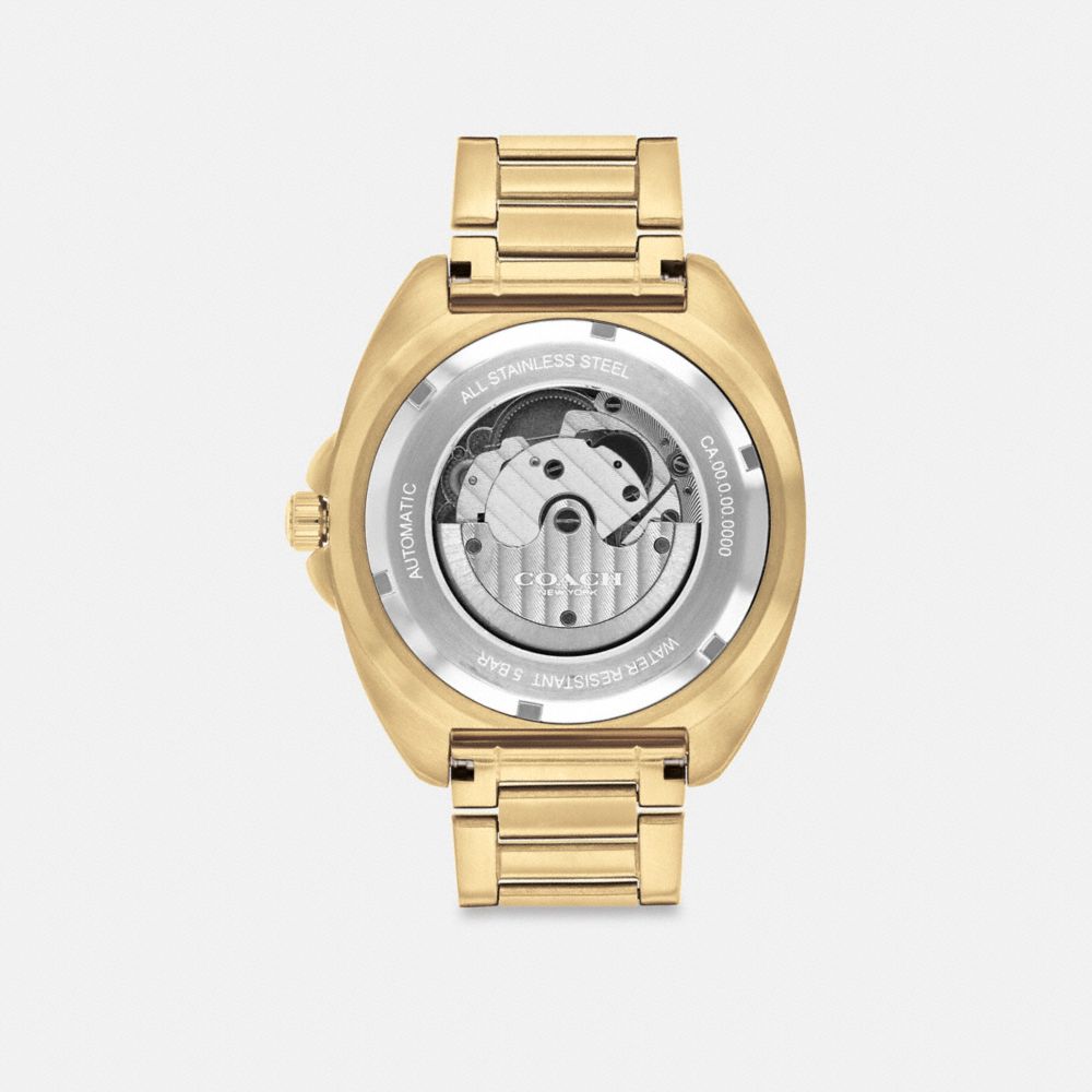 Coach Charter Automatic Watch, 44mm In Gold