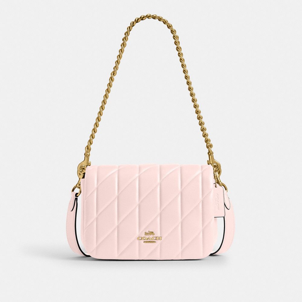 COACH®,Quinn Bag With Quilting,Pink,Front View image number 0