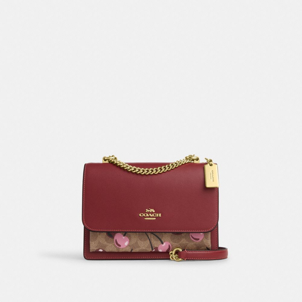 COACH®,Klare Crossbody Bag In Signature Canvas With Cherry Print,,Front View image number 0