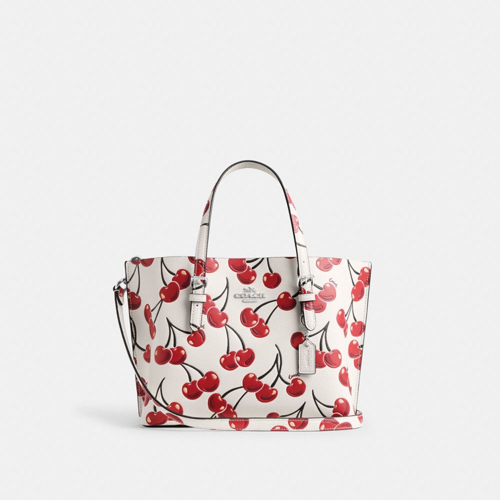 COACH®,Mollie Tote Bag 25 With Cherry Print,Multi Color,Front View