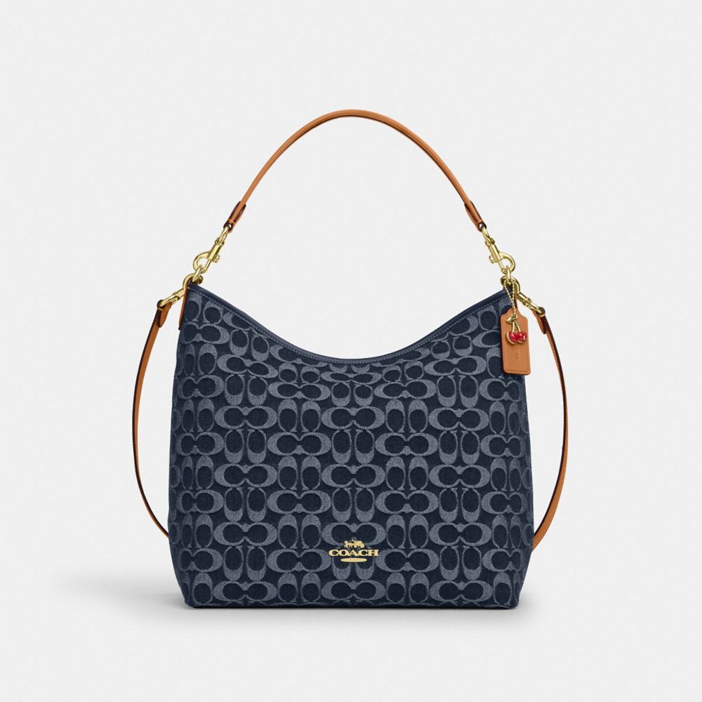 COACH®,Or/Denim Or/Naturel,Front View