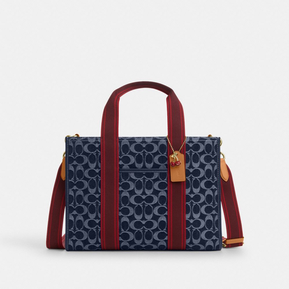 COACH®,Smith Tote Bag In Signature Denim,,Front View