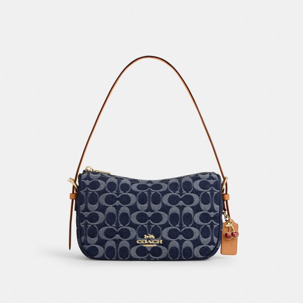 COACH®,Kailey Shoulder Bag In Signature Denim,,Front View