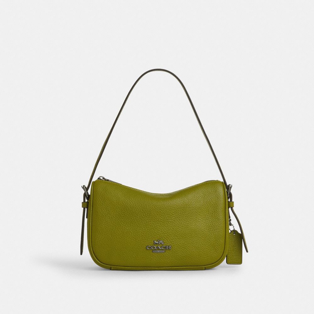 COACH®,Kailey Shoulder Bag,Leather,Shoulder Bag,Embossed,Metal,Logo,Adjustable,Casual,,Front View