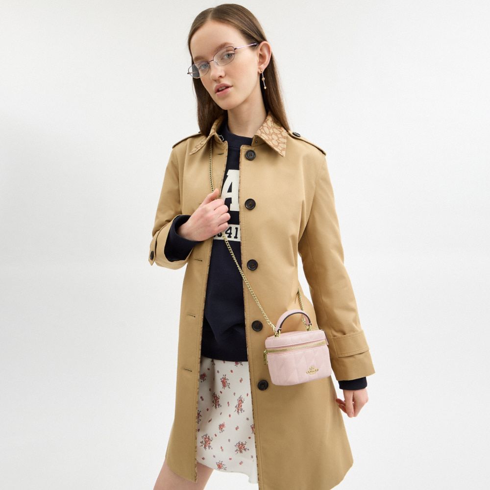 COACH®,Cuir innovant,Or/Rose Fard,Detail View