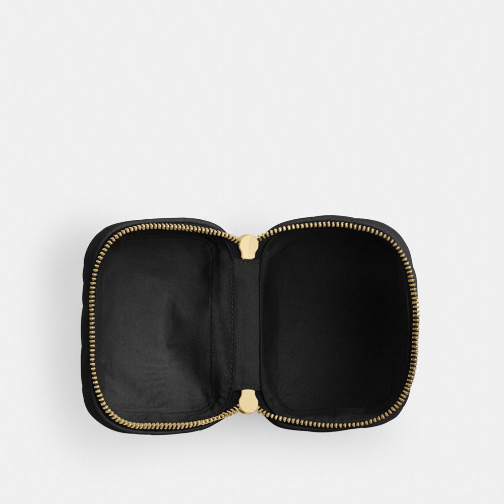 COACH®,Cuir innovant,Doré/Noir,Inside View,Top View