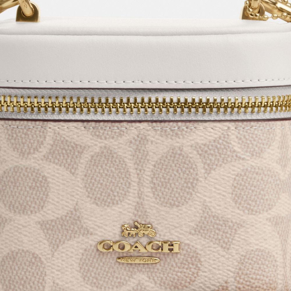 COACH®,アヴァ クロスボディ バッグ・シグネチャー キャンバス,ミニバッグ&お財布ショルダー,ｻﾝﾄﾞ/ﾁｮｰｸ