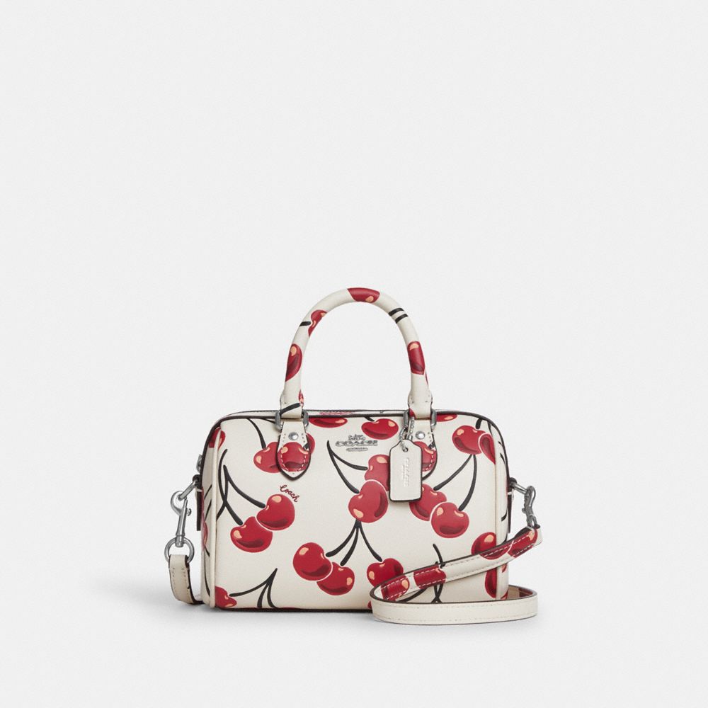 COACH®,Mini Rowan Crossbody Bag With Cherry Print,,Front View