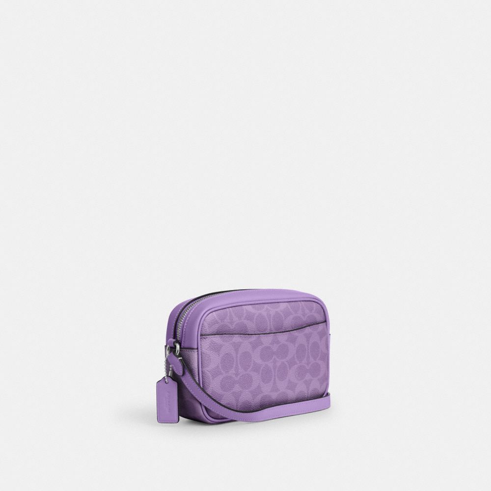 COACH®,Mini Jamie Camera Bag In Signature Canvas,Canvas,Camera Bag,Adjustable,Casual,,Angle View