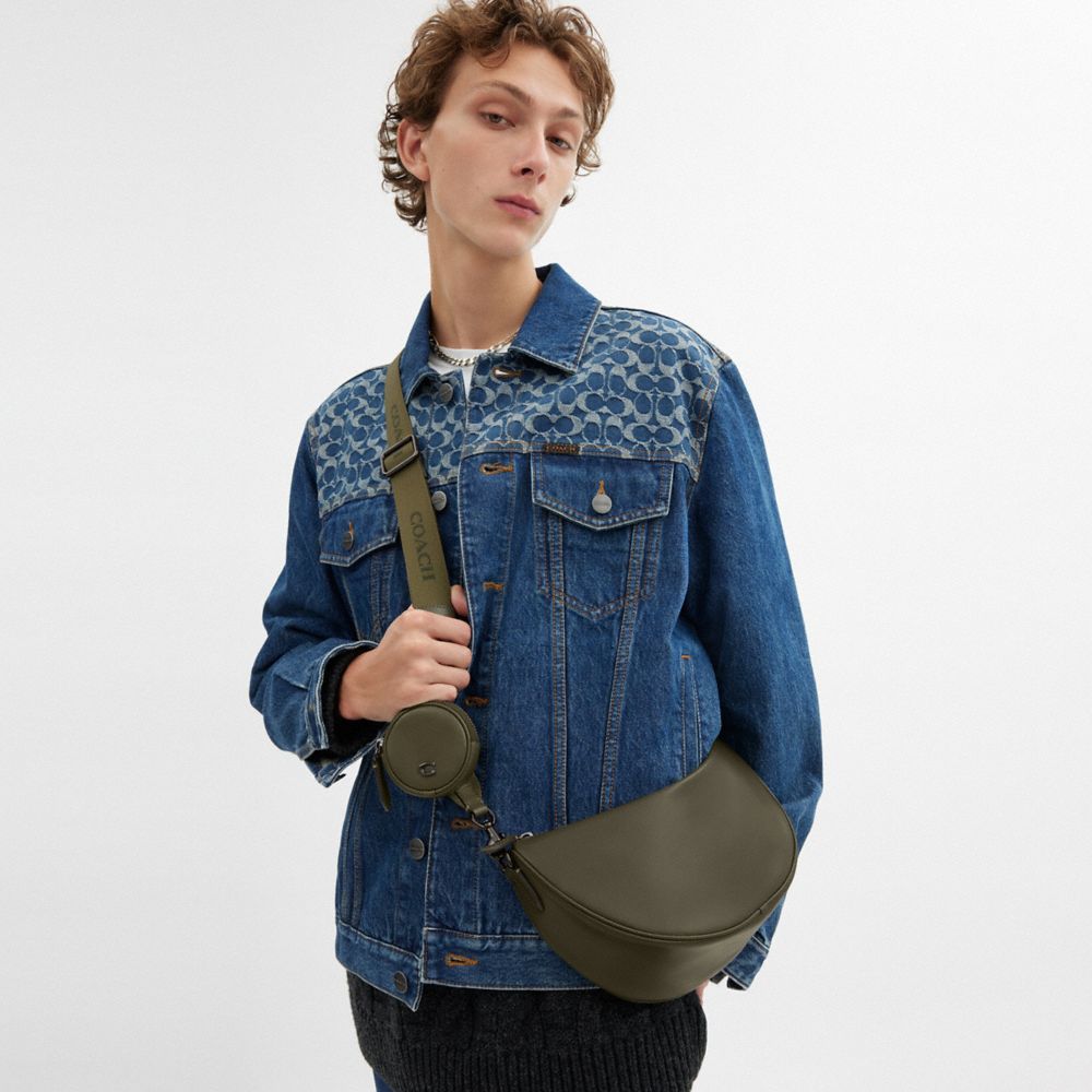 Coach Hall Soft Sling Bag In Green