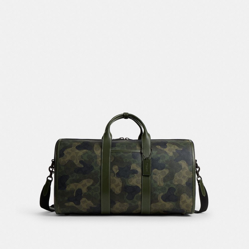 Coach camo duffle bag on sale