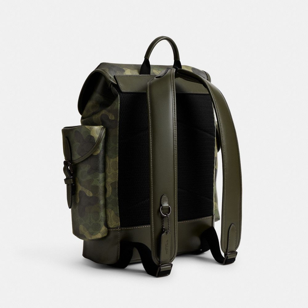 Coach Hitch Backpack In Signature Camo Print