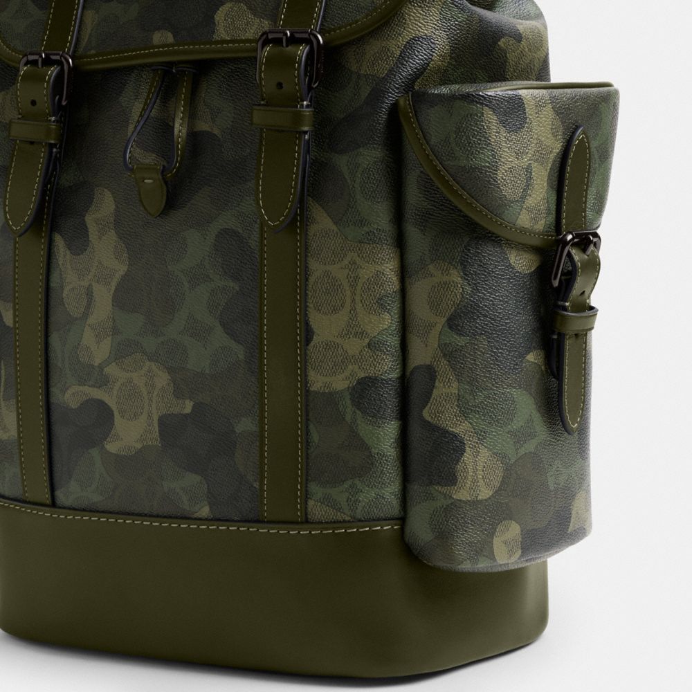 Coach Hitch Backpack In Signature Camo Print
