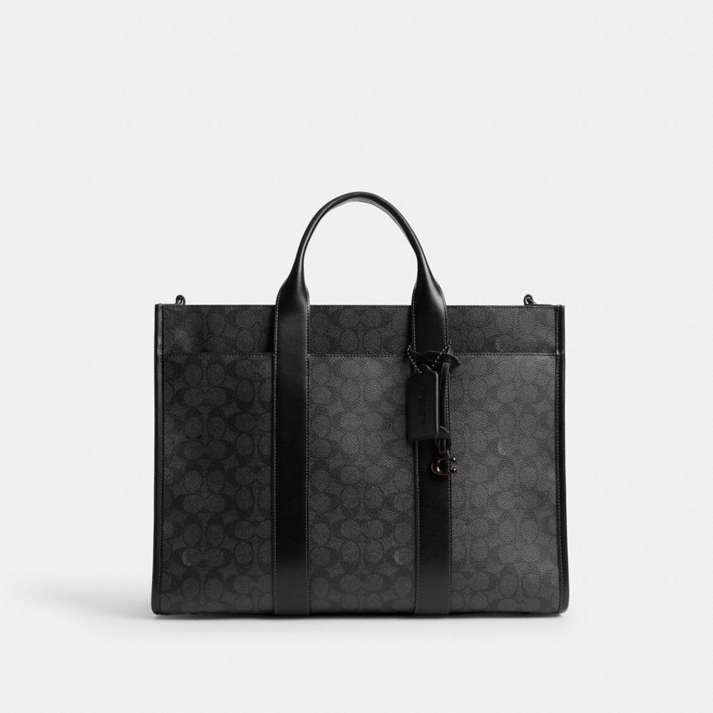 Charcoal Wesley Tote In Signature Canvas