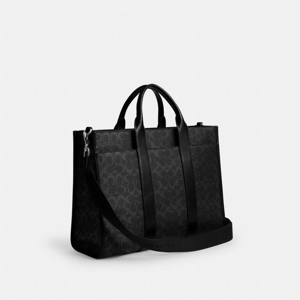 Мужские сумки Coach Wesley Tote In Signature Canvas — фото 2