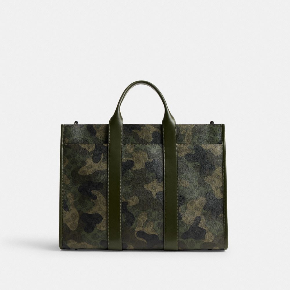 COACH®,Wesley Tote In Signature Camo Print,,Back View