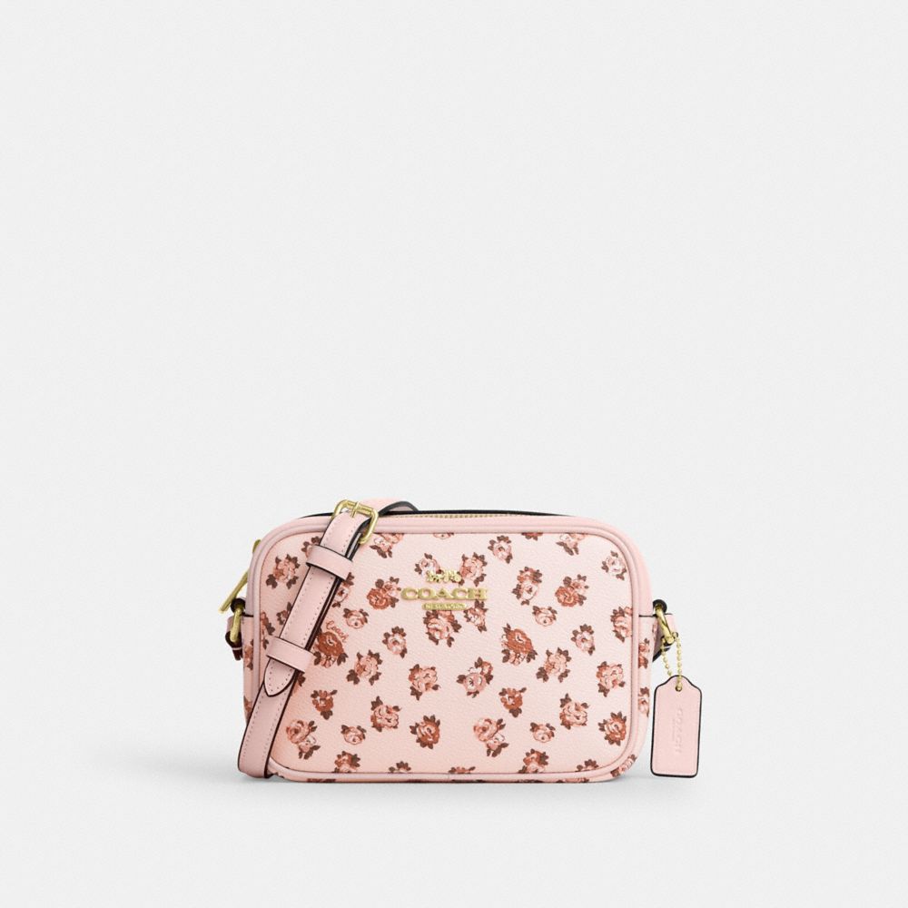 Gold Blush Multi Mini Jamie Camera Bag With Rose Print