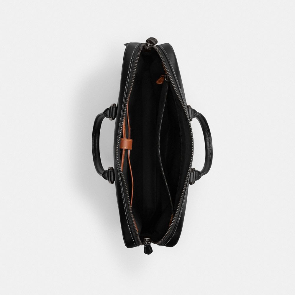 Coach Metropolitan Workbag In Signature Canvas In Charcoal
