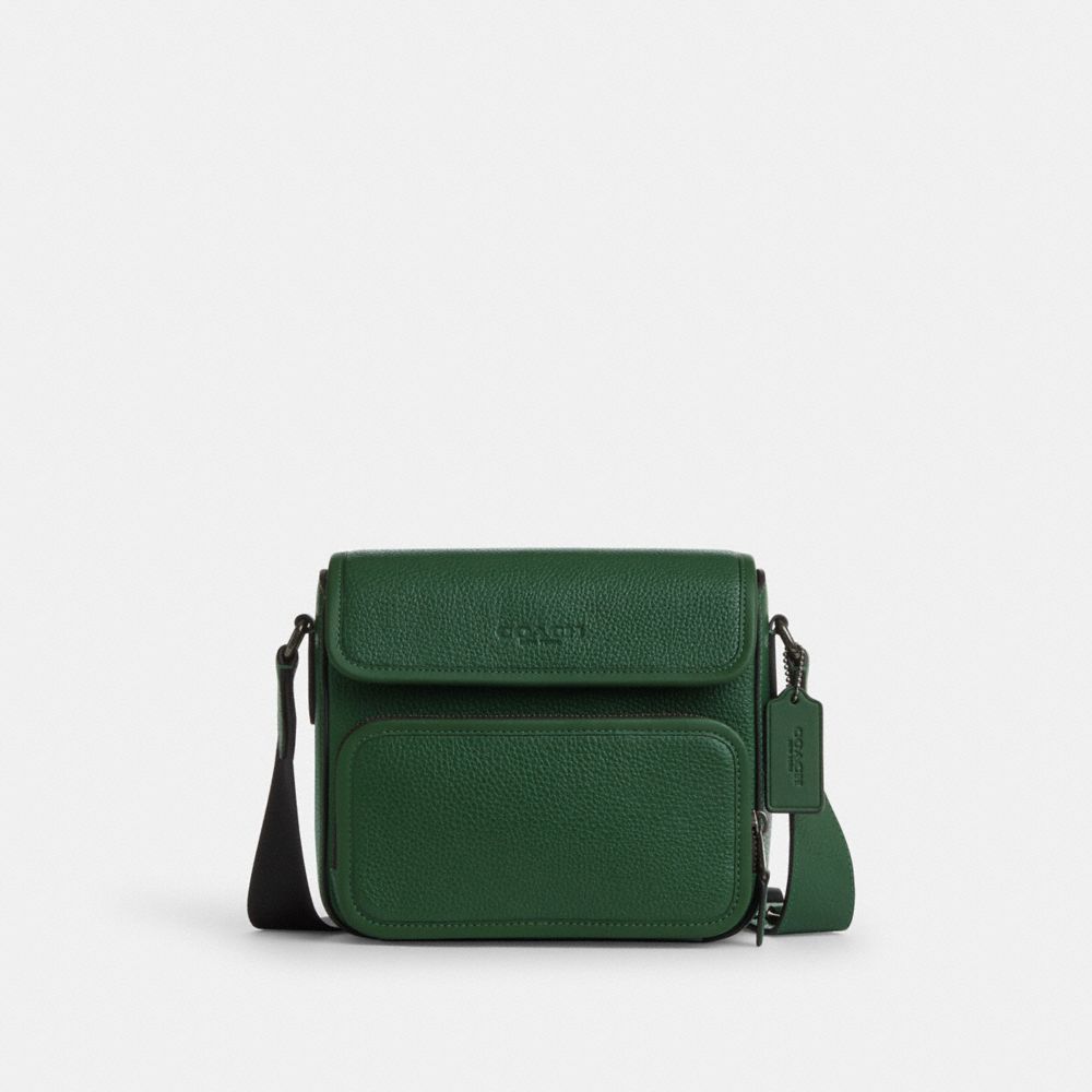 COACH®,サリバン フラップ クロスボディ バッグ,斜め掛け&ボディバッグ,ﾊﾝﾀｰ ｸﾞﾘｰﾝ