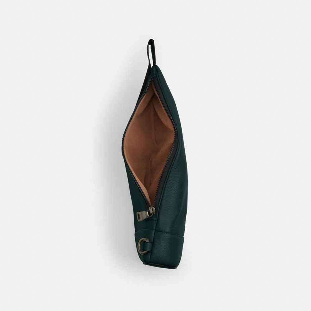 COACH®,Dominic Sling Pack,Slingback,Metal,Logo,Adjustable,Casual,Emerald,Inside View,Top View