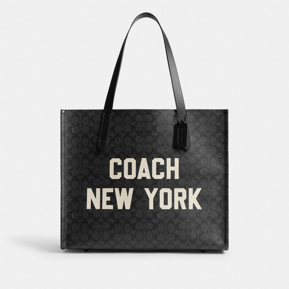 COACH®,リレー トート バッグ・シグネチャー キャンバス・コーチ グラフィック,トートバッグ＆ボストンバッグ,ﾁｬｺｰﾙ ﾏﾙﾁ