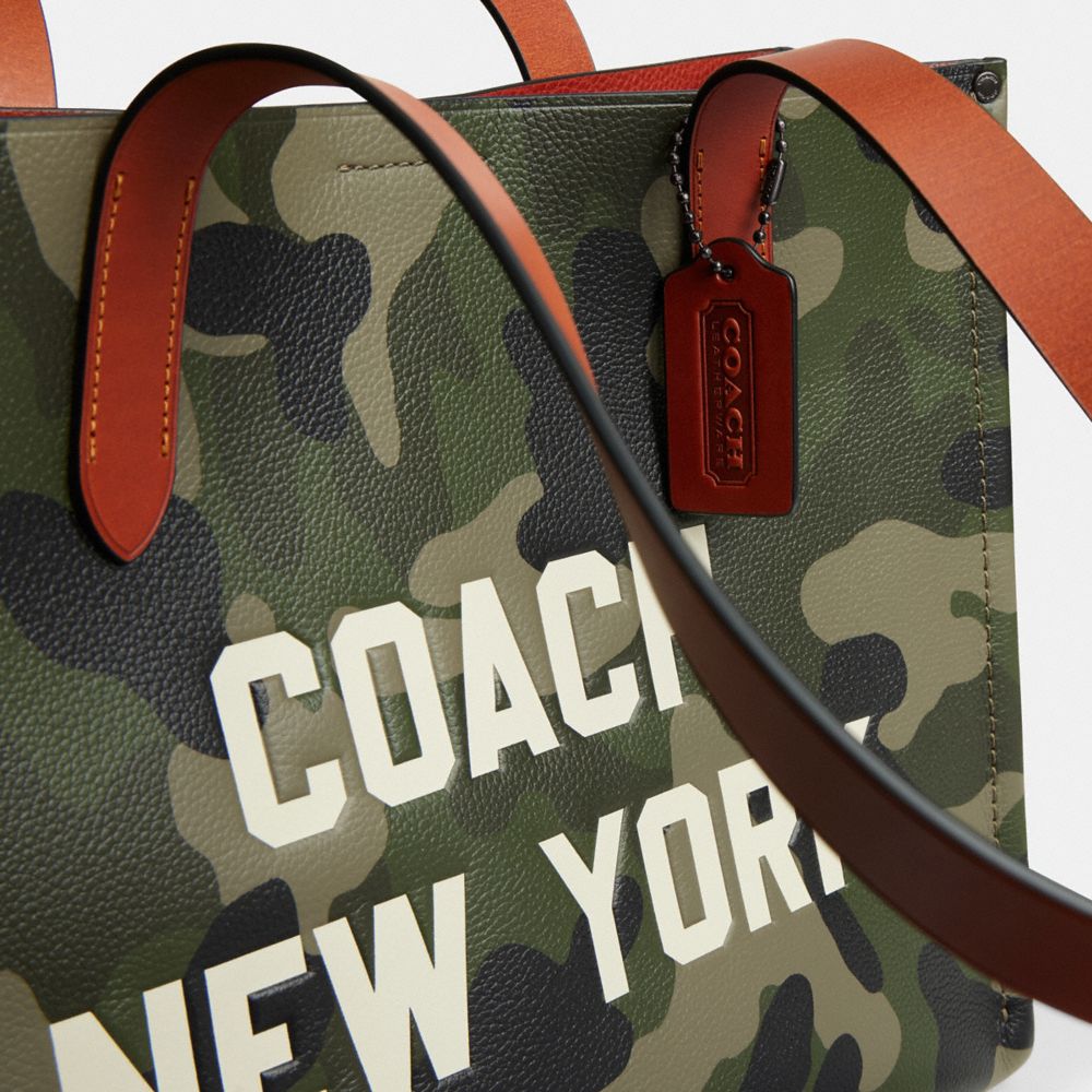 Camo Relay Tote Bag 34 With Camo Print And Coach Graphic