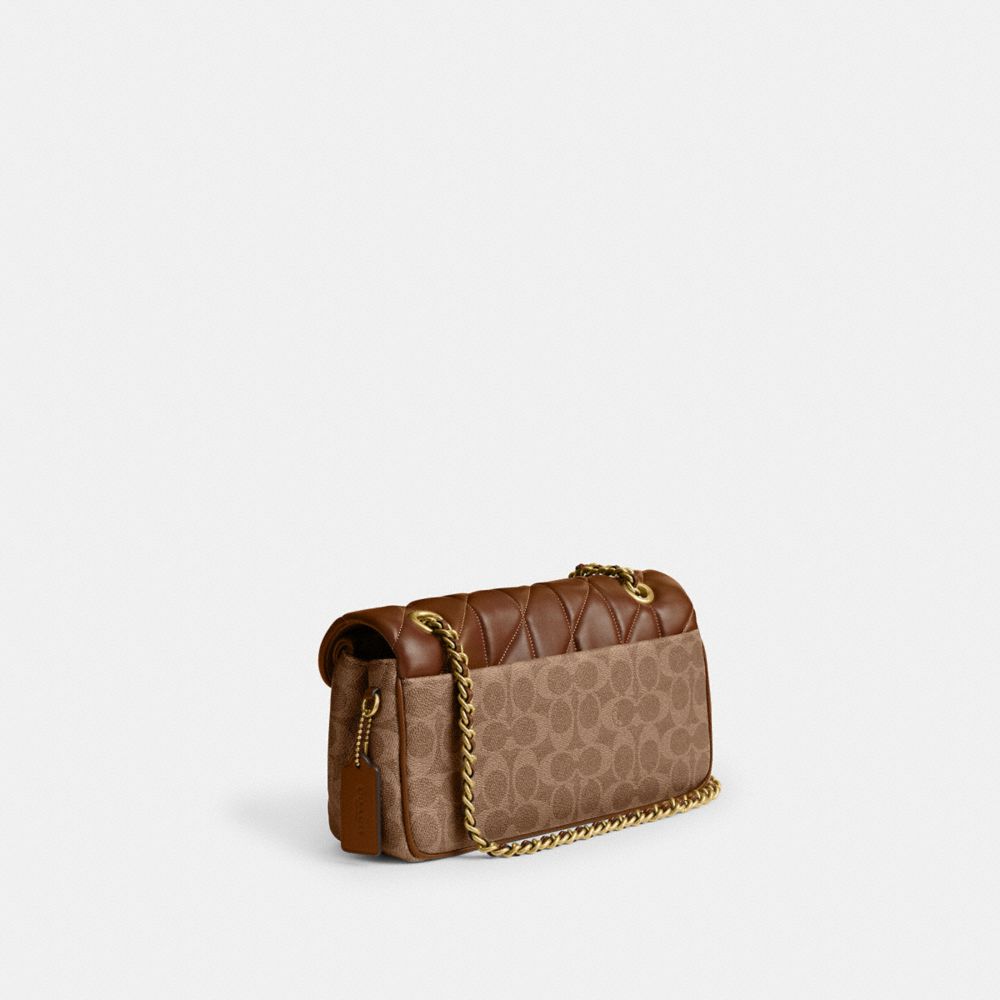 COACH®,Tabby Shoulder Bag 26 In Signature Canvas With Quilting,,Angle View