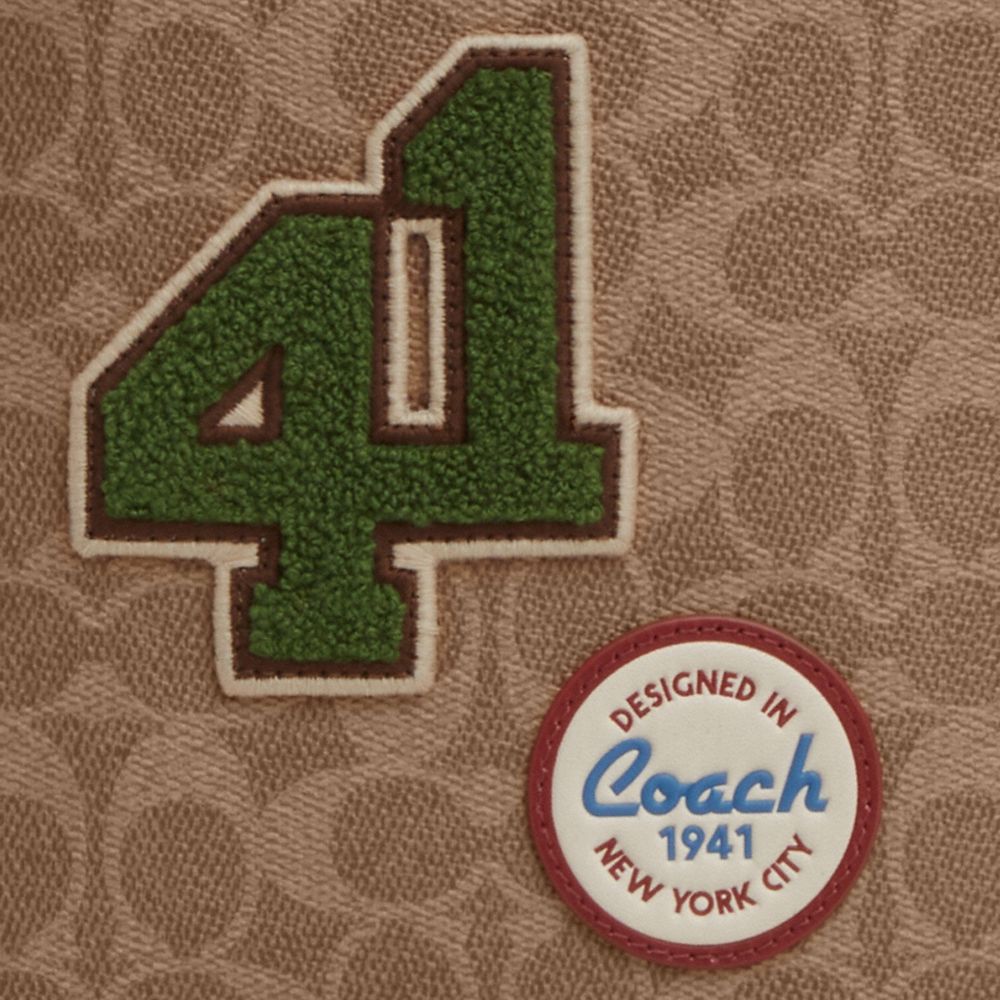 COACH®,Sullivan Pack In Signature Canvas With Patches,Brown