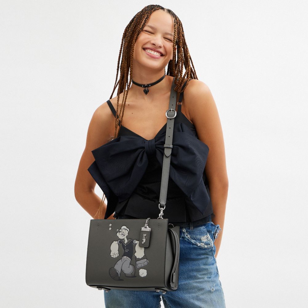 Coach X Popeye Rogue Bag 25 In Silver/grey Multi