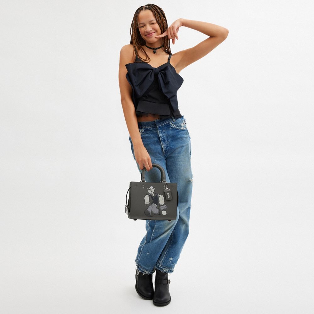 Coach X Popeye Rogue Bag 25 In Silver/grey Multi