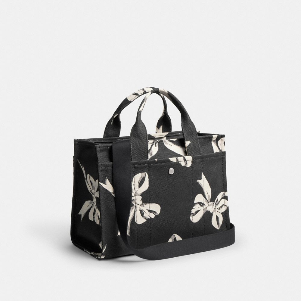 COACH®,Cargo Tote Bag With Bow Print,,Angle View