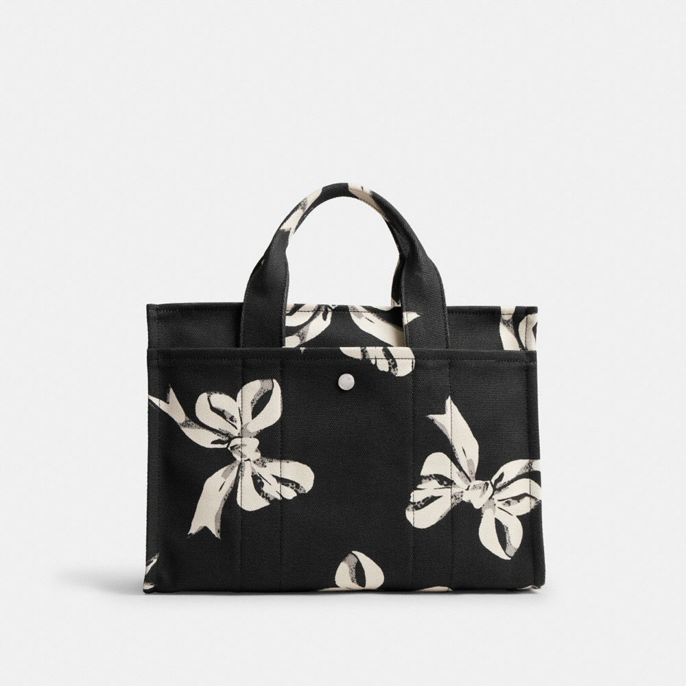 COACH®,Cargo Tote Bag With Bow Print,,Back View