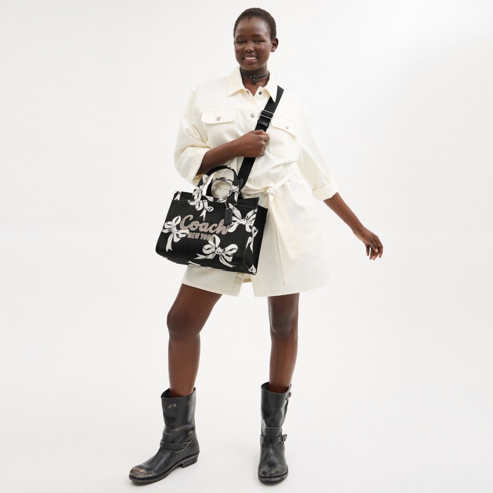 COACH®,Cargo Tote Bag With Bow Print,