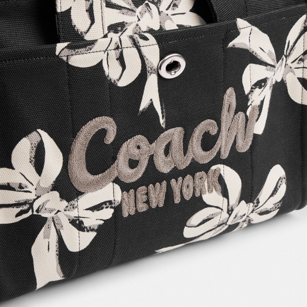 COACH®,Cargo Tote Bag With Bow Print,,Closer View