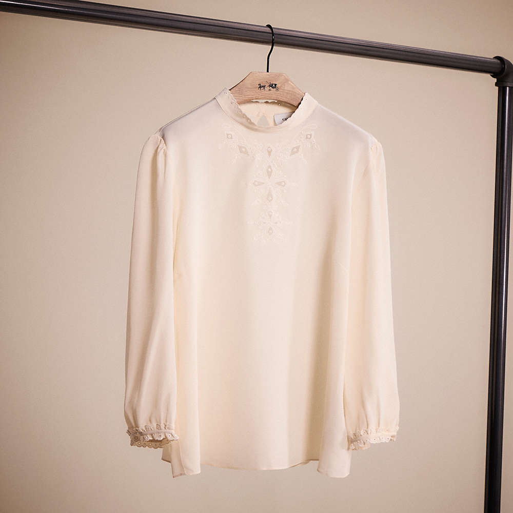 Coach Restored Embroidered Top In Neutral
