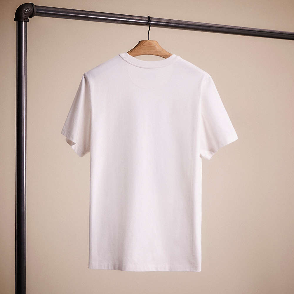 Shop Coach Restored Signature Rexy T Shirt In Organic Cotton In White/khaki