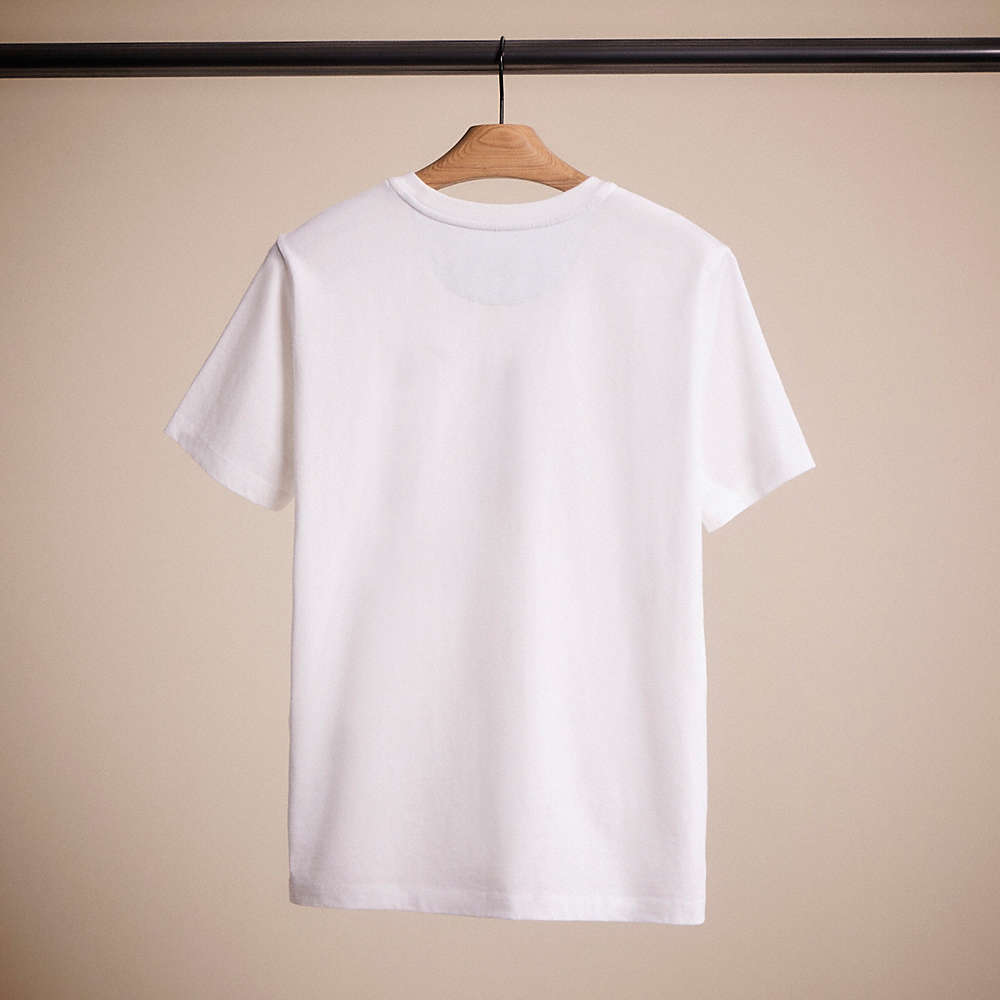 Shop Coach Restored Patchwork Rexy T Shirt In Organic Cotton In Optic White