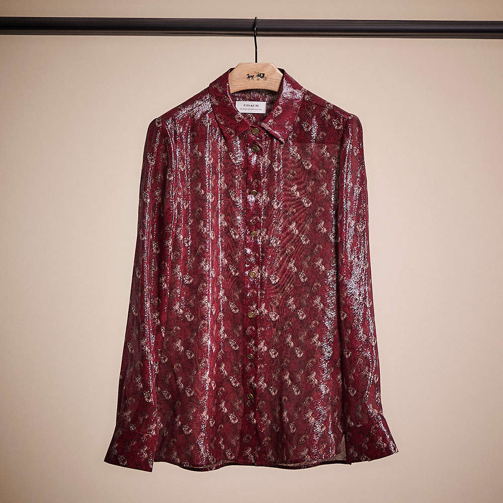 Coach Restored Horse And Carriage Print Shirt In Red