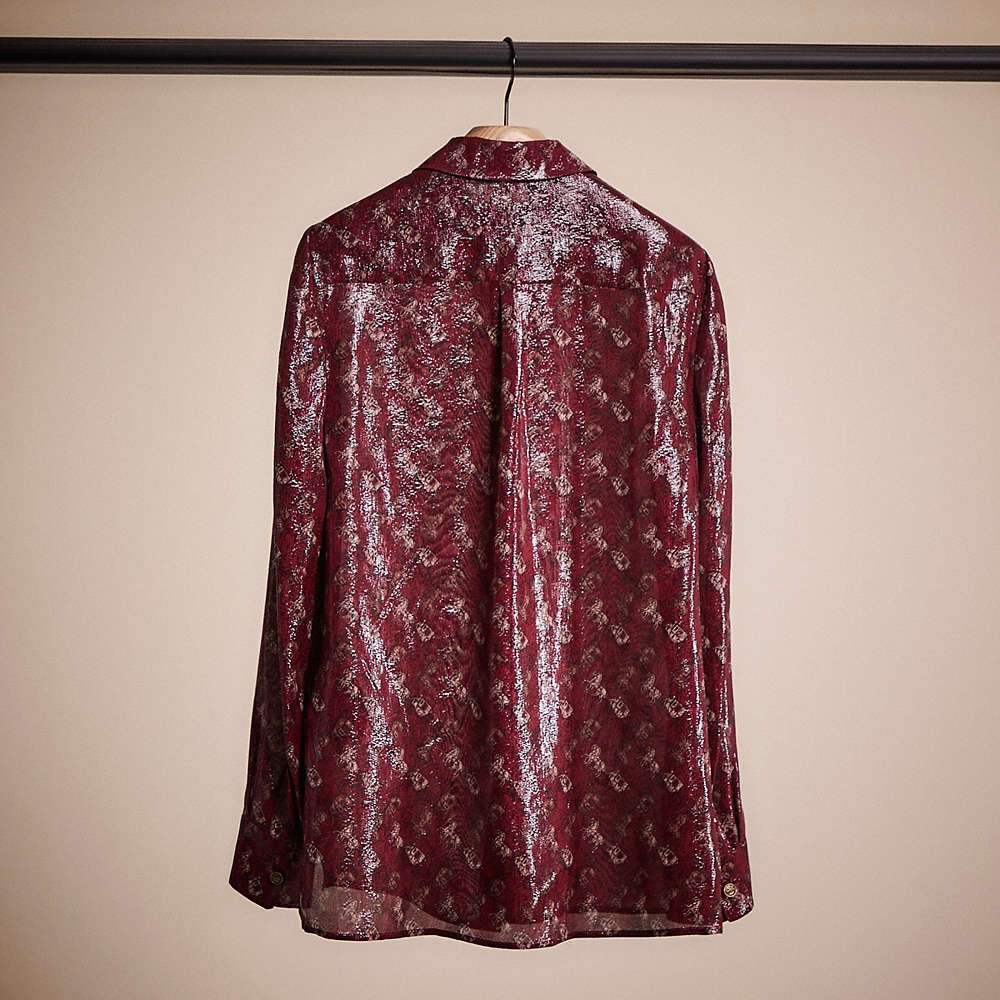 Shop Coach Restored Horse And Carriage Print Shirt In Red