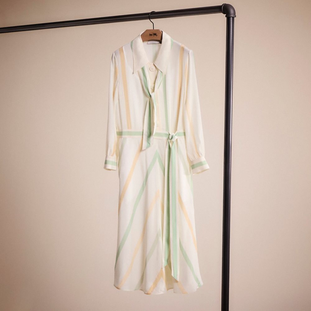 COACH®,RESTORED TWENTIES SHIRT DRESS,Silk,Multi,Front View