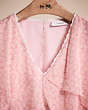 COACH®,RESTORED MINI VISCOSE PARTY DRESS,Pink/White,Scale View