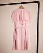 COACH®,RESTORED MINI VISCOSE PARTY DRESS,Pink/White,Back View