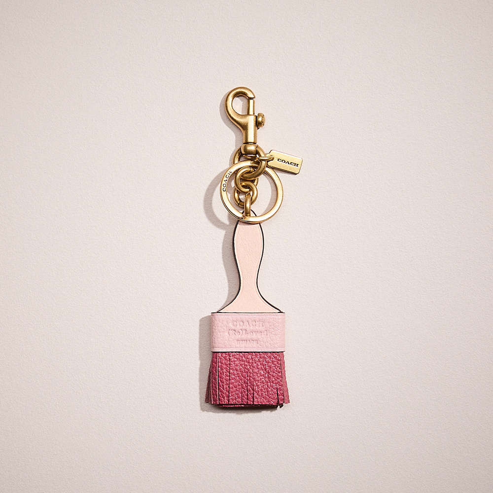 Coach Remade Paintbrush Bag Charm In Gold