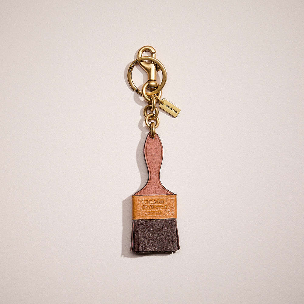 Coach Remade Paintbrush Bag Charm In Gold