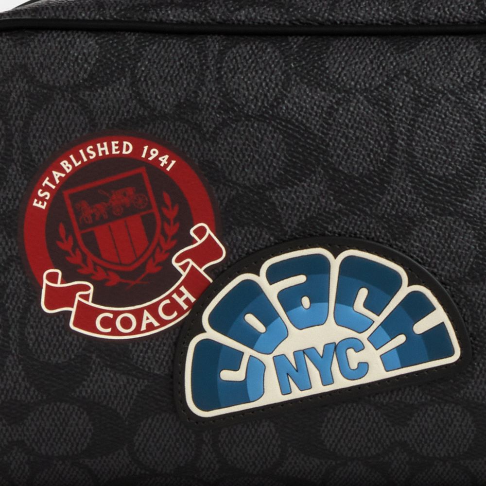 COACH®,Large Travel Kit In Signature Canvas With Patches,