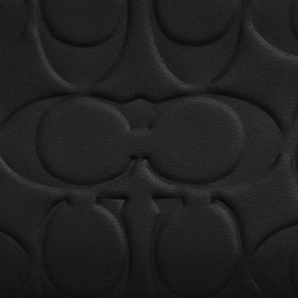 COACH®,Zip Card Case In Signature Leather,Calfskin Leather,Card Case,Coin,Casual,Black