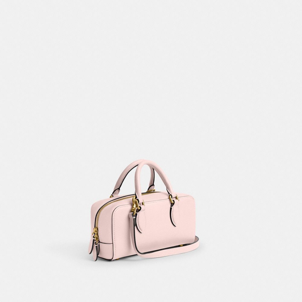 COACH®,SACOCHE BOWERY 22,Laiton/Rose fard,Angle View