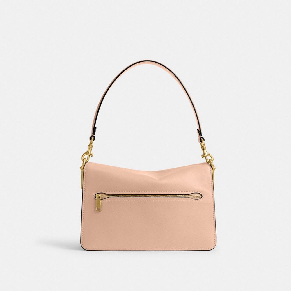COACH®,Chain Tabby Shoulder Bag,Leather,Shoulder Bag,Embossed,Chain Detail,Logo,Metal,Brass,Day Party,,Back View