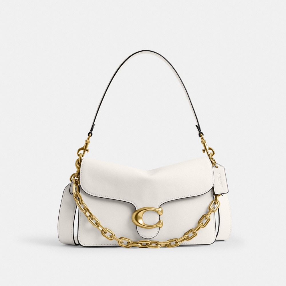 Shop Coach Tabby Schultertasche Mit Kette In White